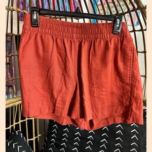 High Waist Linen Shorts